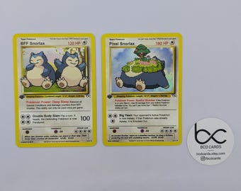 Pixel & BFF Snorlax - Carta Pokemon personalizzata