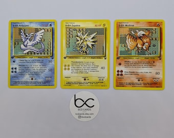 Articuno, Zapdos, Moltres 8-Bit - Carta Pokemon personalizzata