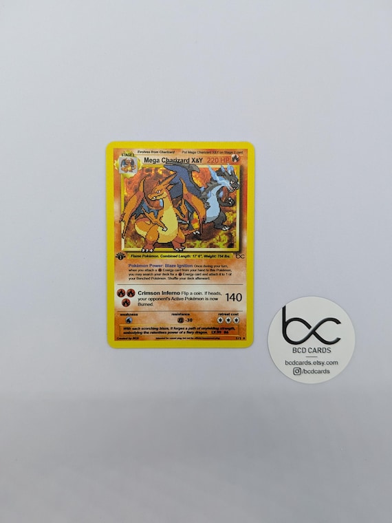Mega Charizard X & Y - Custom Pokemon Card - Etsy