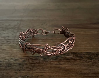 Hand forged Raw Copper bracelet No 53