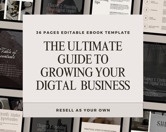 Master Resell Rights Scale Your Digital Business Empire Done For You Ebook Editable Canva Template Digital Marketing Guide MRR Social Media