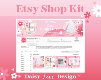 Etsy Shop Kit Templates - Etsy Shop Banners, Listing Images, Shop Icons & more for Successful Etsy Sellers, Customizable Canva Templates