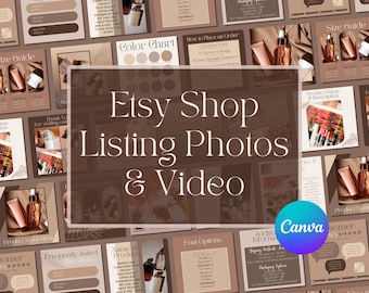 Canva Templates for Etsy Shop Listing Photos and Video, Thumbnail Images for Successful Etsy Listings, Etsy Sellers Graphics Digital Product