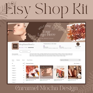 Modelli di kit per negozi Etsy: banner per negozi Etsy, immagini per inserzioni, icone per negozi e altro per venditori Etsy di successo, modelli Canva personalizzabili