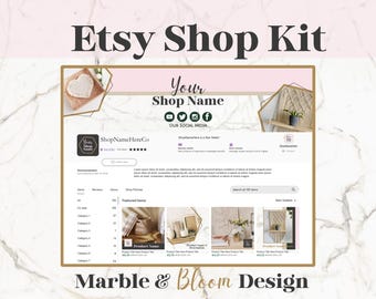 Lot de kits de branding de la boutique Etsy - bannières de la boutique Etsy, images de fiches produits, icônes de la boutique Etsy et plus encore - kit ultime pour réussir dans la boutique Etsy