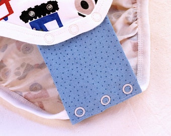 Baby body extension dots blue 1 piece