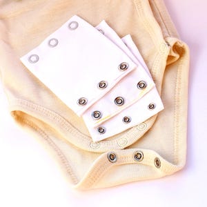 Body extension set of 3 white cotton