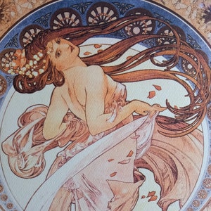 Alphonse Mucha – Lithograph Dance - with certificate
