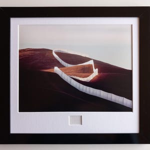 Christo & Jeanne-Claude - Running Fence – offset lithograph, framed with original fabric
