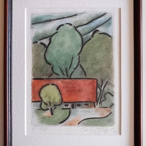 Hans-Jürgen Geyer – Paesaggio – litografia firmata e numerata a mano