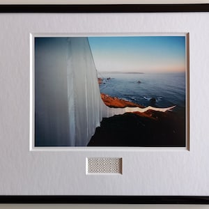 Christo & Jeanne-Claude – Running Fence – artcard XL, framed with original fabric