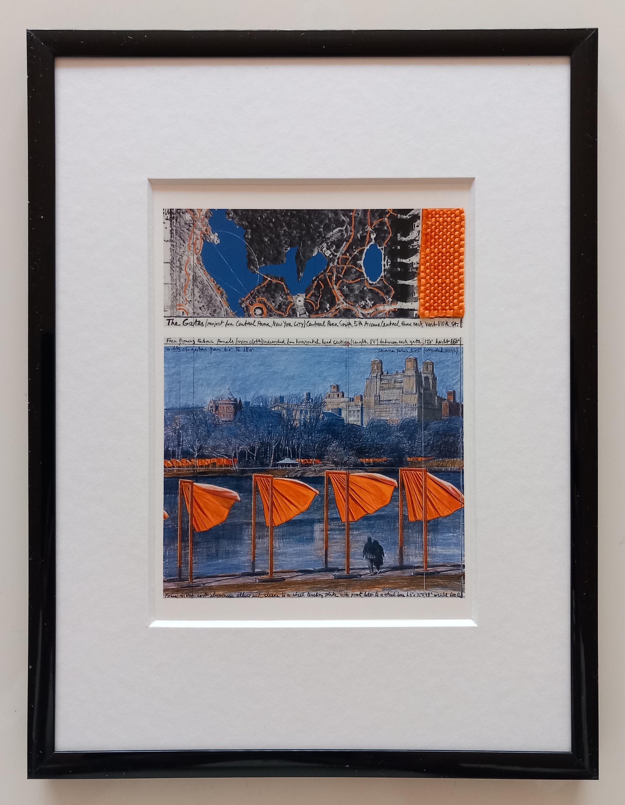 Christo & Jeanne-claude - the Gates – Artcard, Framed With