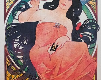 Alphonse Mucha – Lithografie ‘Job' – met certificaat