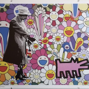 Death NYC – The Queen X Banksy – Serigrafia com moldura