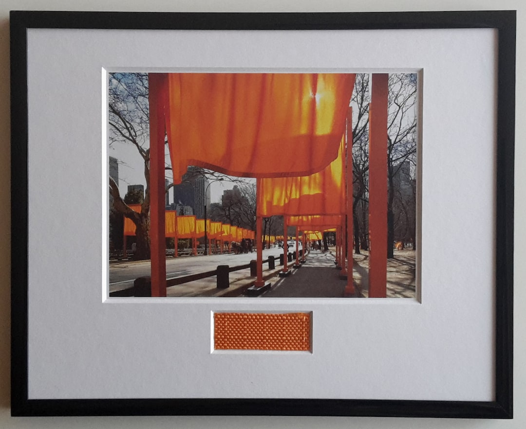 Christo & Jeanne-claude - the Gates – Artcard XL, Framed With Fabric - Etsy