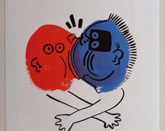 Keith Haring – Lithography The Story of Red and Blue