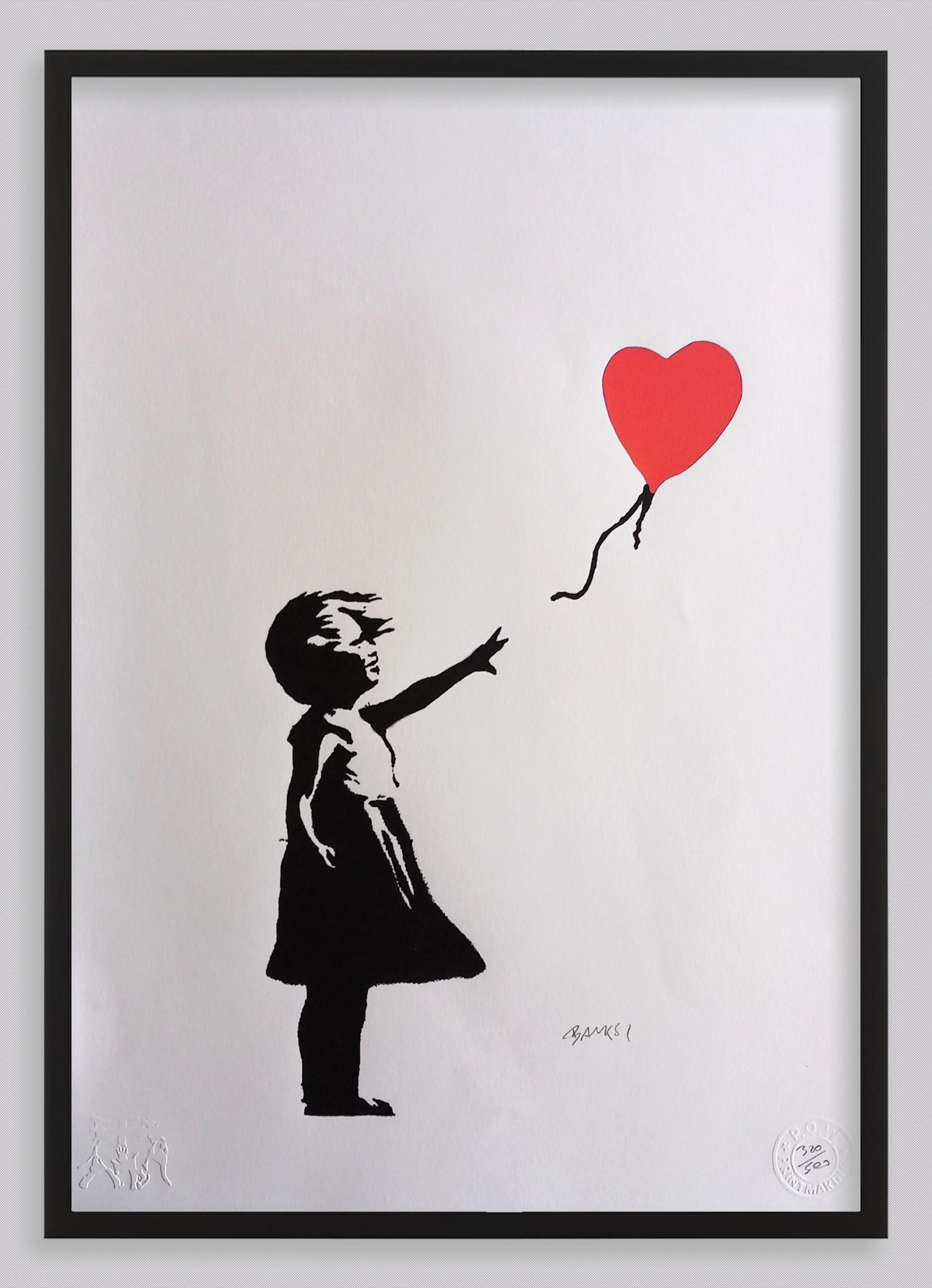Banksy – Lithograph Girl With Balloon - Framed - Etsy