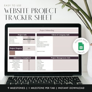 Puede incluir: Una plantilla de Google Sheet para realizar un seguimiento del progreso del proyecto del sitio web. La plantilla incluye secciones para información del proyecto, información del cliente y la empresa, información de gestión del proyecto y hitos completados. La plantilla está diseñada para ayudar a los usuarios a realizar un seguimiento del progreso de sus proyectos de sitios web y garantizar que estén dentro del cronograma y dentro del presupuesto.