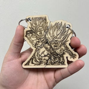 Dragon Ball/Dragon Ball Z Goku and Gohan Kamehameha 2 Keychain / Father and Son