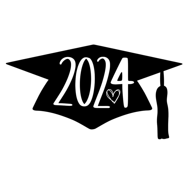Graduation Cap 2024 Svg,educational Clipart Black Graduation