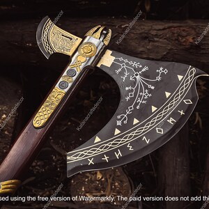 Nieuwe geschenkeditie God Of War Axe, Leviathan Axe, handgemaakte bijl, bruidsjonkers cadeau, cadeau voor mannen, cadeau voor hem, verjaardags- en kerstcadeau, geschenken