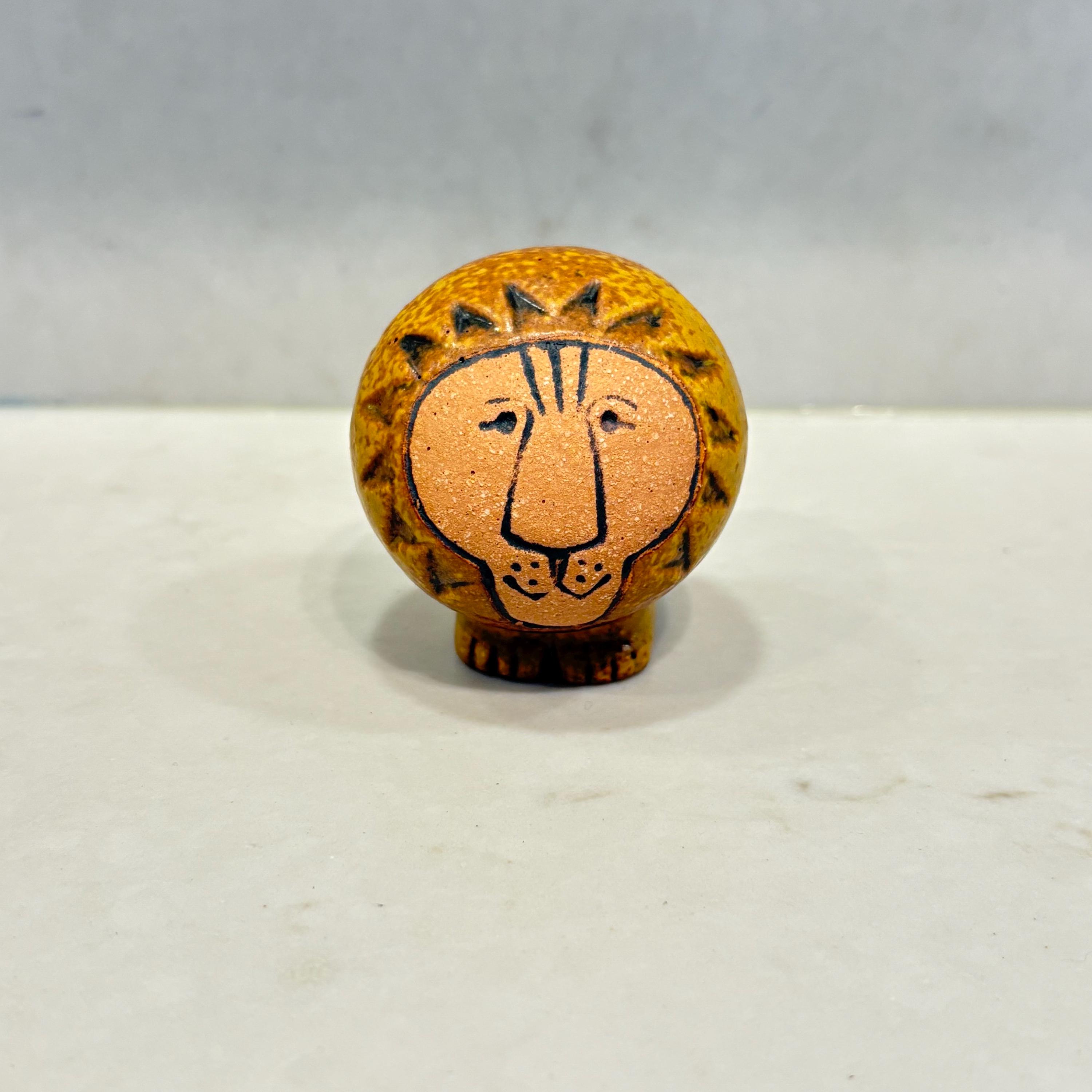Lampe de bureau Aldo Londi en poterie marron avec motifs géométriques