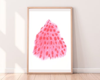 Abstract watercolor print | Pink painting wall decor | Digital download