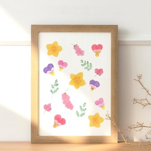 Póster para enmarcar flores | Cartel floral acuarela