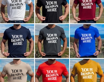 12X Bella Canvas 3001 Mockup Bundle, Male Mockup Bundle, Bella Canvas Men Mockups, 3001 Mockup Bundle, Mens Tshirt Mockup, Male Model Mockup