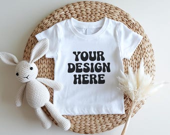 Bella Canvas 3001T Mockup, White Bella Canvas 3001T Mockup, Flat Lay Bella Canvas 3001T Mockup, white Toddler Kids Mockup, Kids shirt Mockup