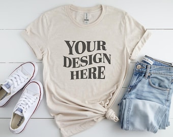 Gildan 64000 Mockup, natural Gildan 64000 Flat Lay Mockup, Gildan 64000 Tshirt Flat Lay Mockup, G640 Flatlay Mockup, Gildan 64000 Tshirt