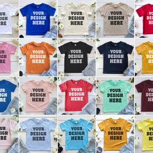 Bella Canvas 3001T Mockup Bundle, Bella Canvas Kids Mockup, Bella Canvas 3001T Flat Lay Mockups, Bella Canvas 3001T Toddler shirt Mockup