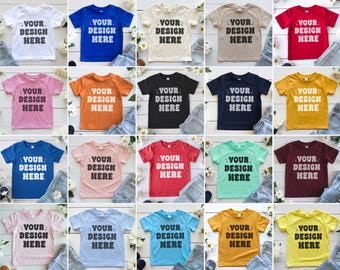 Bella Canvas 3001T Mockup Bundle, Bella Canvas Kids Mockup, Bella Canvas 3001T Flat Lay Mockups, Bella Canvas 3001T Toddler shirt Mockup