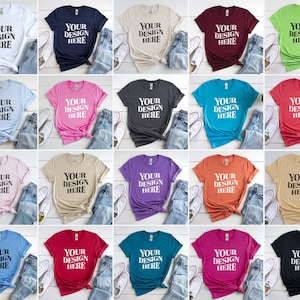 28X Gildan 64000 Mockup Bundle, Gildan 64000 Flat Lay Mockups, Gildan 64000 Flat Lay Mockup Bundle, G640 Flatlay Mockup Bundle, Gildan 64000
