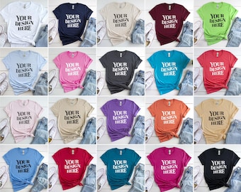 28X Gildan 64000 Mockup Bundle, Gildan 64000 Flat Lay Mockups, Gildan 64000 Flat Lay Mockup Bundle, G640 Flatlay Mockup Bundle, Gildan 64000