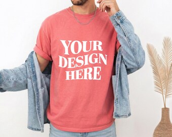 Watermelon Comfort Colors 1717 T-shirt Mockup, Comfort Colors 1717 Mockup, CC1717 Minimalist Tee Mockup, Comfort Colors Mockup, C1717 Mockup