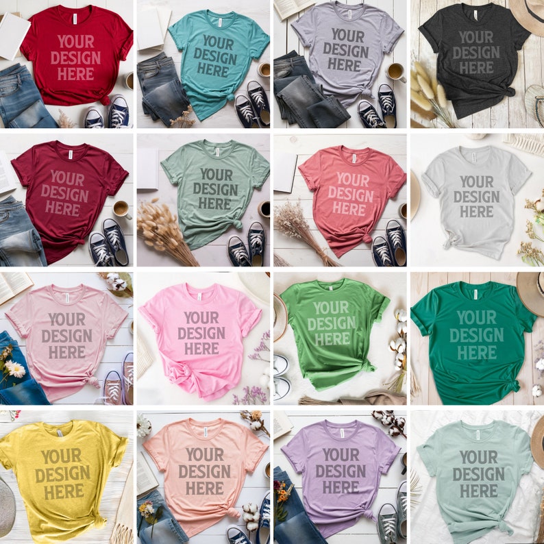 Transform the season with our Black Bella Canvas 3001 Mockup Bundle, customize this high-quality Shirt Mockup with your unique design. Sand Bella Canvas 3001 Mockup model, it's a blank slate waiting for your imagination