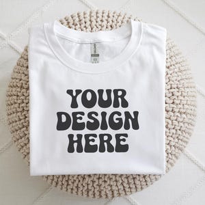 Gildan 64000 Mockup, White Gildan 64000 Flat Lay Mockup, Gildan 64000 t-shirt Mockup, Folded Gildan 64000 Mockup, Folded Gildan 64000 Mockup