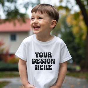 Bella Canvas 3001T Mockup, White Bella Canvas 3001T Mockup, Toddler Shirt Mockup, 3001T Mockup, white Toddler Kids Mockup, Kids shirt Mockup