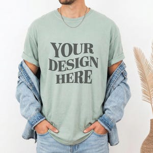 Bay Comfort Colors 1717 T-shirt Mockup, Comfort Colors 1717 Mockup, CC1717 Minimalist Tee Mockup, Trendy CC1717 Mockup, CC 1717 Mockup