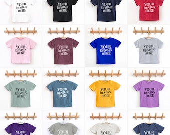 Bella Canvas 3001T Mockup Bundle, Hanging Bella Canvas 3001T Kids Mockup, Bella Canvas 3001T Mockup, Bella Canvas 3001T Toddler shirt Mockup