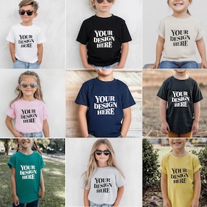 10X Bella Canvas 3001T Mockups Bundle, Bella Canvas Kids Mockup, Bella Canvas 3001T Kids Tee Mockup, Bella Canvas 3001T Toddler shirt Mockup