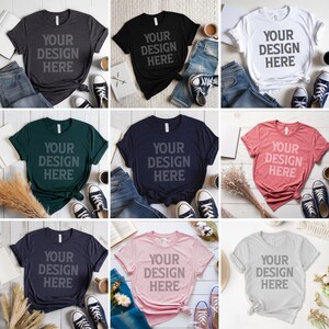 Transform the season with our Black Bella Canvas 3001 Mockup Bundle, customize this high-quality Shirt Mockup with your unique design. Sand Bella Canvas 3001 Mockup model, it's a blank slate waiting for your imagination