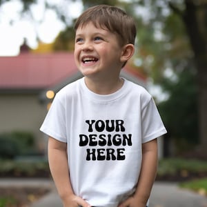 Bella Canvas 3001T Mockup, White Bella Canvas 3001T Mockup, Toddler Shirt Mockup, 3001T Mockup, white Toddler Kids Mockup, Kids shirt Mockup