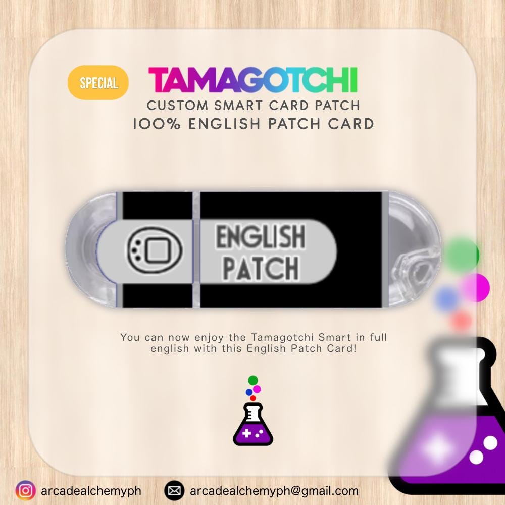 Tamagotchi Smart 100% English Patch Card