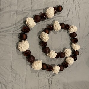 Jumbo Dunkelbraun und Faux Popcorn Girlande