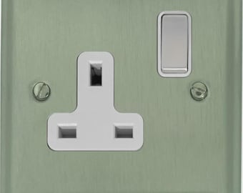 Deco Satin Nickel 1 Gang Socket