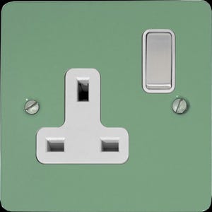 Flat Sage Green Single Socket