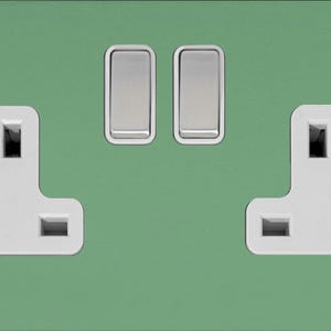Flat Sage Green Double Socket
