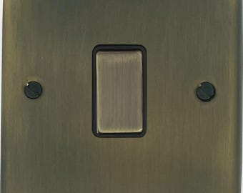 Contour Antique Brass 1 Gang Switch (Brass Switch)